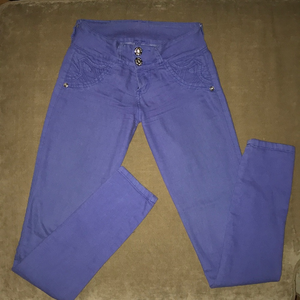Butt Lifting Blue Purplish Jeans